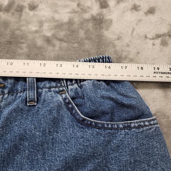 Vintage Lee Jeans Womens 20W Blue High Rise Tapered Leg Elastic Waist Mom Baggy - Picture 8 of 12